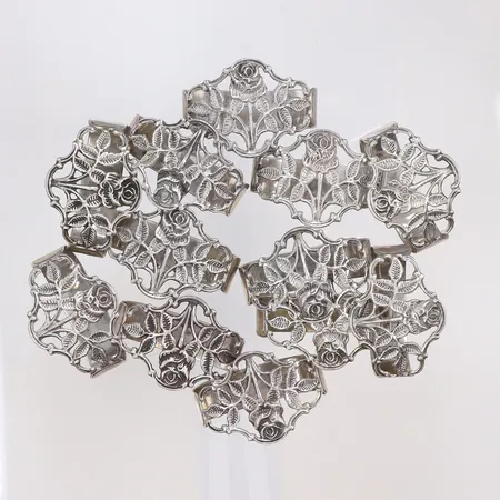 12 servettringar, silver, 830/1000 Vikt: 168,7 g