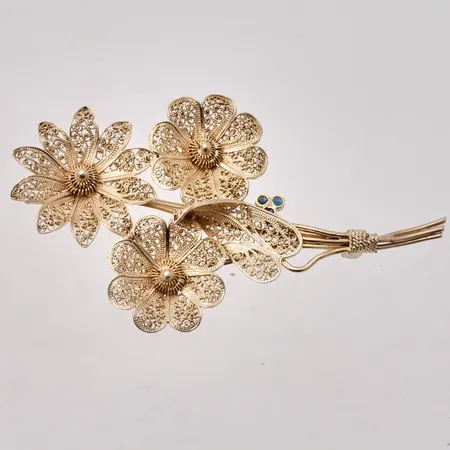 Brosch filegran arbete, 40,5x69,4mm, 830/1000, 8,23g.