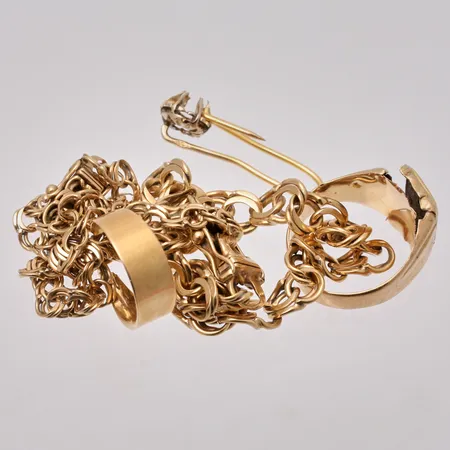Diverse defekt guld, 18K 25,9g.
