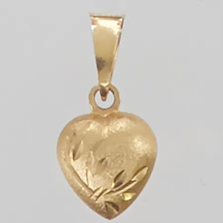 Hänge 10mm, delvis dekorerad, 18K 0,4g.