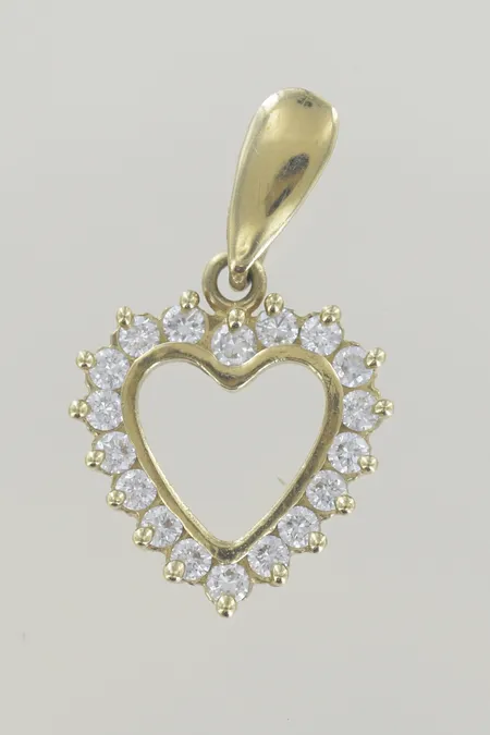 Hänge med stenar längd 3 cm bredd 1,8 cm 9K Vikt: 2,8 g