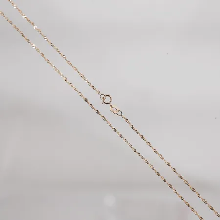 Kedja Singapore längd 38cm bredd 1,2mm 18k 1,1g 