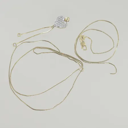 Halskedja/hänge, defekt, 14K, 3,65 gr  Vikt: 3,6 g