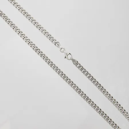 Kedja Pansar, längd ca 46cm, bredd 5,5mm, GHA, 925/1000 silver Vikt: 28 g