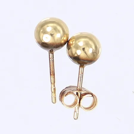 Ett par örhängen 13x5mm, något missfärgade, saknar en snurrebuss, 18K  Vikt: 0,4 g