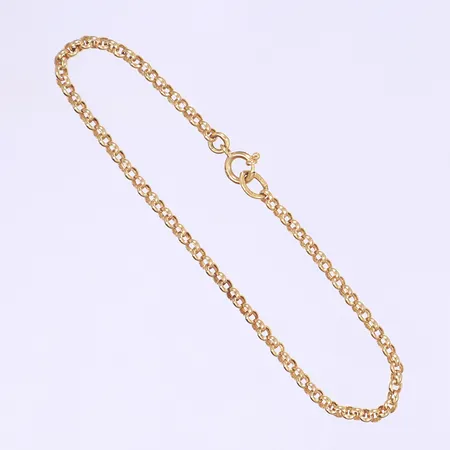 Armband ärtlänk 17,5cm, bredd 3mm, 18K  Vikt: 3,1 g
