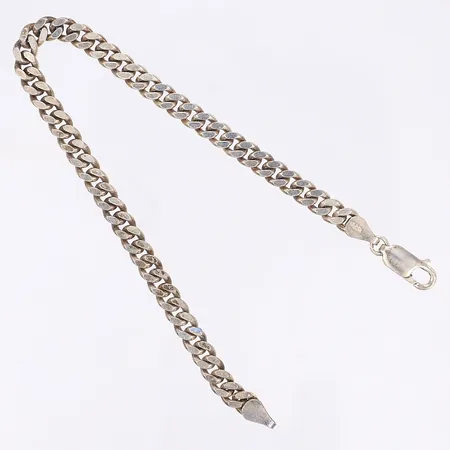 Armband Pansar längd 20cm bredd 5mm slitage silver 925/1000 Vikt: 13,7 g