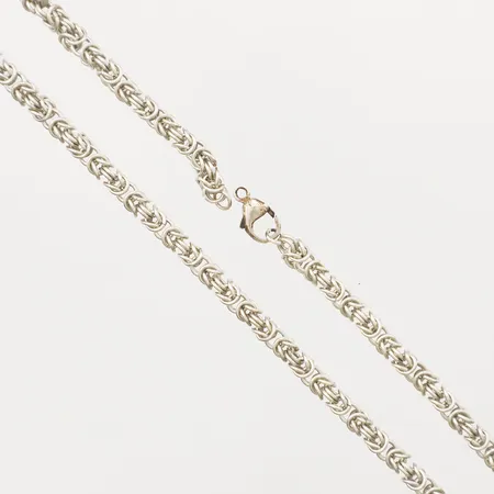 Kedja, längd 46cm, bredd 4,6mm, defekt, lås av, 925/1000 silver Vikt: 33,2 g