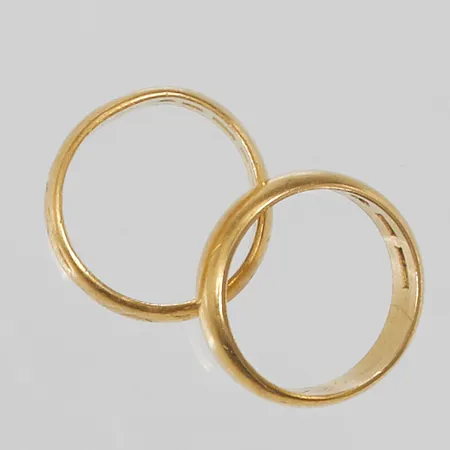 2 Ringar, gravyr 23K 16,4g.