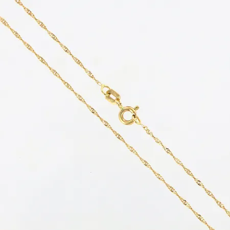 Kedja Singapore 45cm, bredd: 1mm, GHA 18K Vikt: 1,4 g