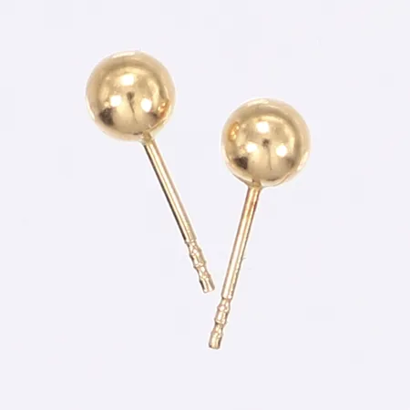 Ett par örhängen bredd 5mm saknar snurrebussar lätt buckliga 18K  Vikt: 0,4 g