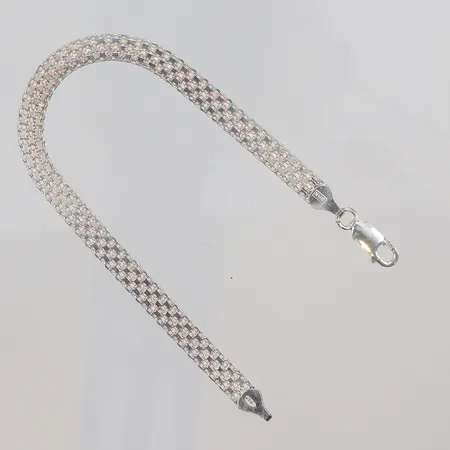 Armband X-länk, längd 20cm, bredd 6mm, silver, 925/1000 Vikt: 6,6 g