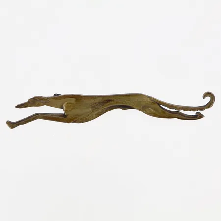 Brosch hund 7cm, bredd:1cm, ostämplad silver Vikt: 5 g