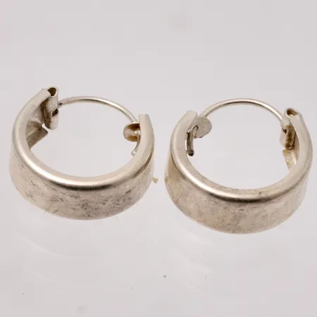 Örhängen, Creoler Ø15mm, bredd 6mm, silver 1,56g.