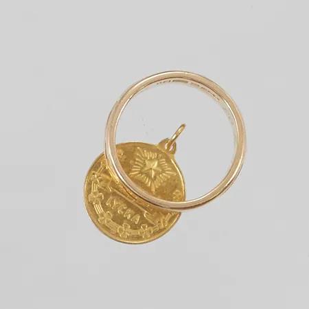 Diverse guld, defekt/gravyr, 18K 8,2g.