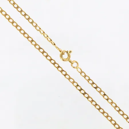 Kedja Pansar, 49cm, bredd: ca 2mm, skevheter, defekt lås, 18K  Vikt: 5,5 g