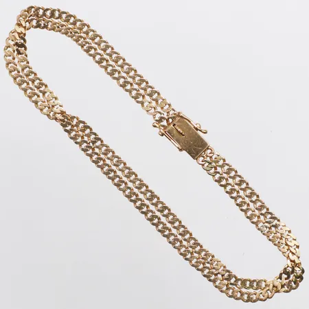 Armband Pansar tvåradigt sitter delvis ihop längd 18cm bredd 5mm G. Dahlgren & Co Ab år 1958 18K Vikt: 7,5 g