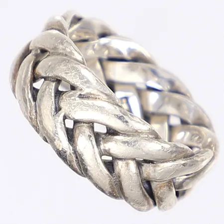 Ring stl 16¾ bredd 8mm silver 925/1000 Vikt: 6,2 g