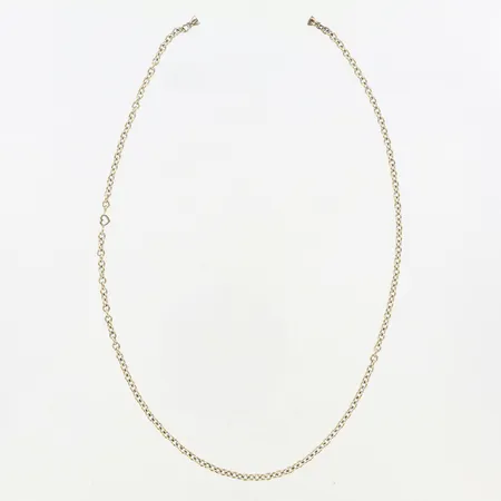 Collier Ankarlänk med dobbar 37,5cm  bredd: 2mm, ostämplat silver Vikt: 8 g
