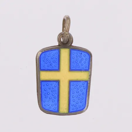 Hänge svenska flaggan, emalj, OPRO, längd 20mm, 925/1000 silver Vikt: 1,4 g
