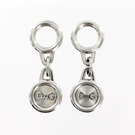 Ett par örhängen Dolce & Gabbana, 80mm, 44x15mm, vitmetall, originaletui.