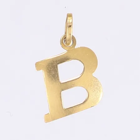 Hänge bokstav "B" 15x10mm 18K  Vikt: 0,4 g
