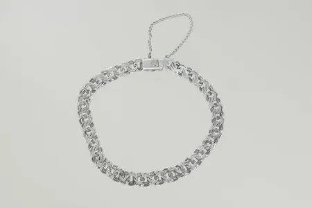 Armband bismark, längd 19 cm, bredd 6,5 mm, silver Vikt: 11,5 g
