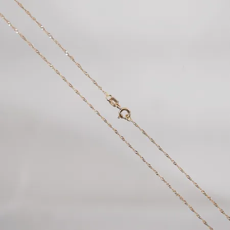 Kedja Singapore längd 42cm bredd 1,1mm 18k 1,3g Vikt: 1,3 g