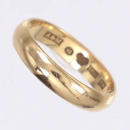 Ring slät gravyr 18K Vikt: 3,6 g
