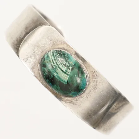 Armband med Eilat sten, stelt, något reglerbar storlek, Ø ca 50-55mm, 925/1000 silver  Vikt: 32,2 g