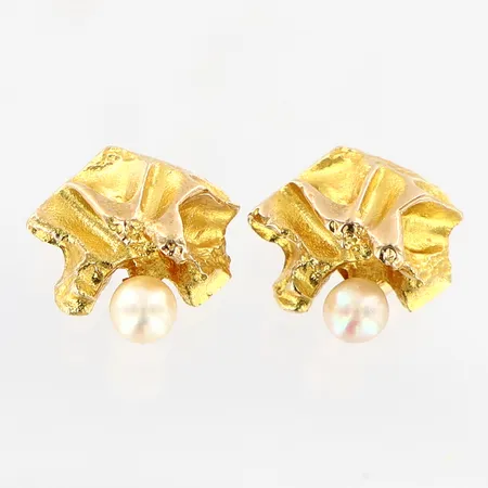 Ett par örhängen Lapponia odlade pärlor Ø3mm 10x10, 14K. Vikt: 2,4 g