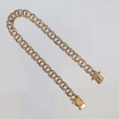 Armband Bismarck 18,5cm bredd 6mm, FE Stockholm 1962 18K Vikt: 12,1 g