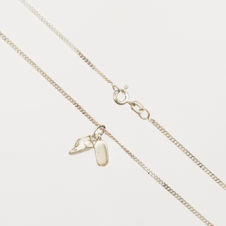 Hänge skor med kedja Pansar, längd 45cm, bredd 1,5mm, silver 830/1000 Vikt: 4,6 g