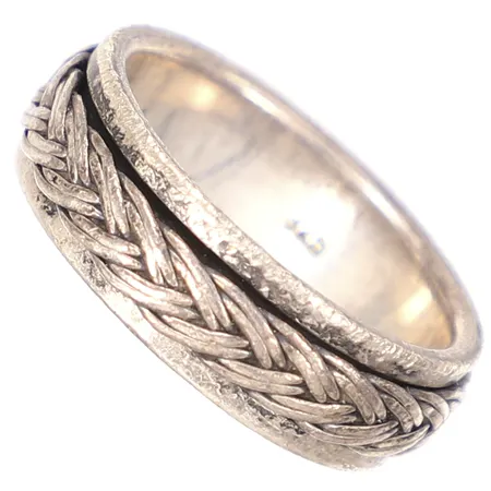 Ring stl 22 rörlig mittdel bredd 8mm silver 925/1000  Vikt: 10,2 g