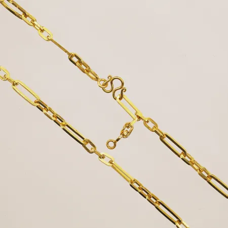 Kedja, längd 51cm, bredd 4,4mm, 23K  Vikt: 7,6 g