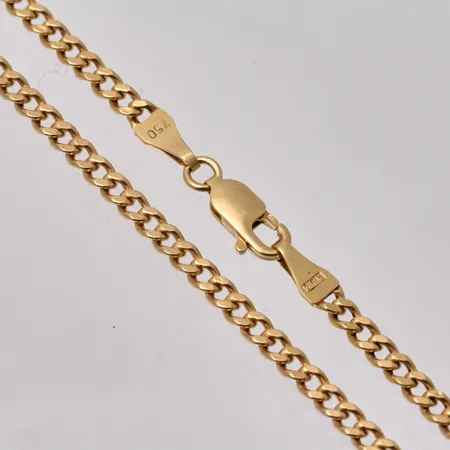 Kedja i 18K guld, 51cm, Pansar, ihålig, bredd 2,8mm, tillverkad av Guldfynd, vikt 6,5g.