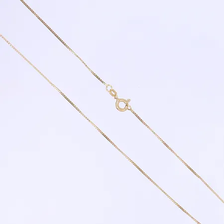 Halskedja Venezia 48cm, bredd 0,8mm, något bucklig, 18K Vikt: 2,7 g