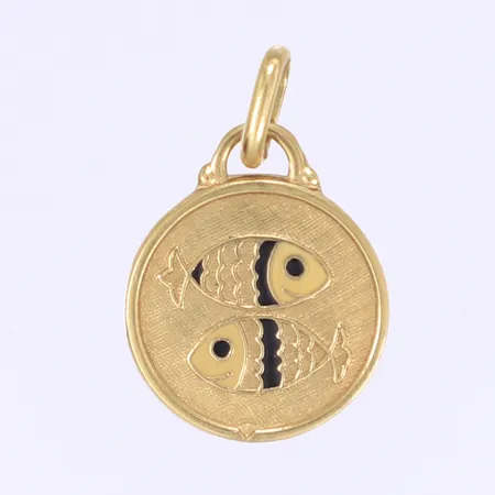 Hänge stjärntecken fiskarna Ø15mm, 18K Vikt: 2,9g Vikt: 2,9 g