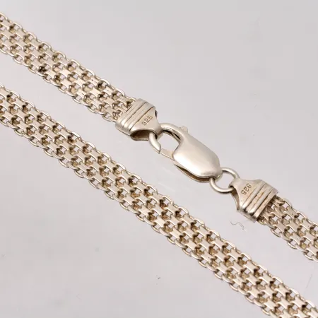 Collier 42,5cm  Xlänk bredd 5,9mm, 925/1000, 12,8g.