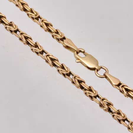 Collier 69cm Kejsarlänk bredd 2,4mm 14K, några öglor ligger fel, 11,46g.