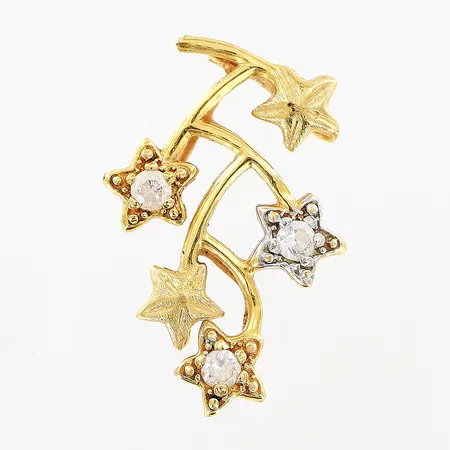 Hänge med stenar, 15x22mm, defekt, ögla saknas, 18K Vikt: 1,7 g