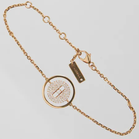 Armband Messika Lucky Move Pavé Bracelet, ref 07541-PG, diamanter 0,2ctv enligt tillverkare, längd: 14-17,4cm, bredd: 1,5-14,8mm, serienr: C46751, roséguld, 18K, certifikat daterat 20/1-2020 NK Fine Jewellery & Watches Vikt: 4,6 g