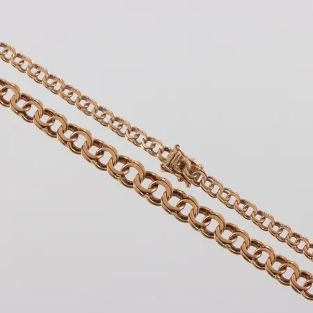 Collier doserad Bismarck, 45,5cm, bredd: 3,7-6,8mm, 18K, 15,6g.