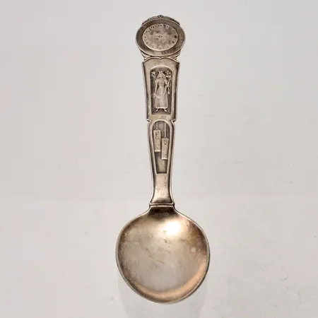 Dopsked, längd 14,5cm, personligt graverad, silver 830/1000 26,35g.