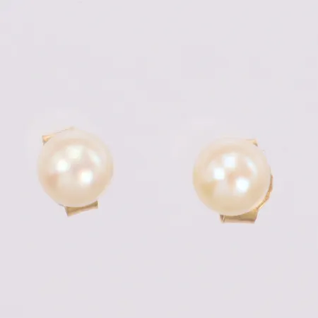 Örhängen med odlade saltvattenspärlor, Ø5,4mm, 18K Vikt: 1 g