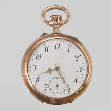 Fickur 14K, 33mm, boettnr:38700, inerboett i metall, bruttovikt 30,1g.