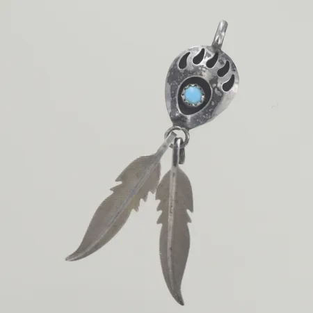 Hänge med sten, längd 5 cm, silver Vikt: 2,6 g