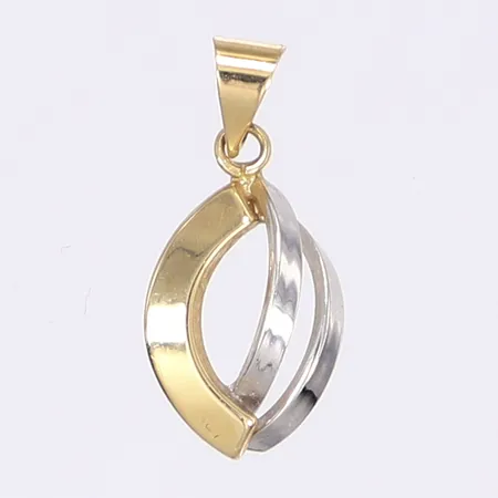 Hänge 20x10mm GHA vitguld/rödguld 18K Vikt: 0,4 g