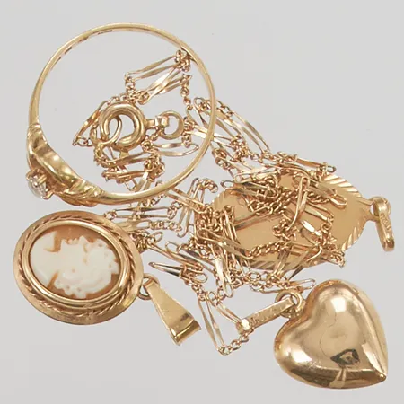 Diverse guld, defekt, 18K 5,5g.