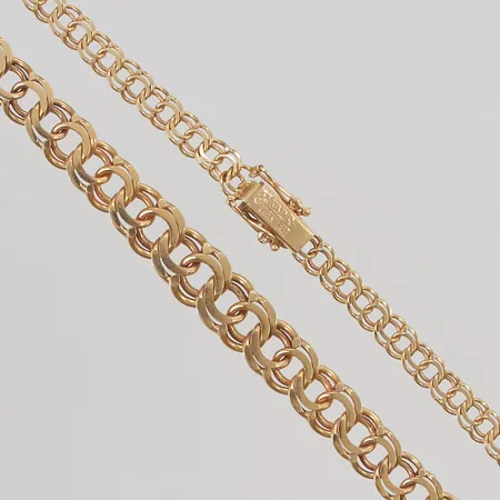 Collier Bismarck 45,5cm, bredd:5-10mm, 18K 30,8g.